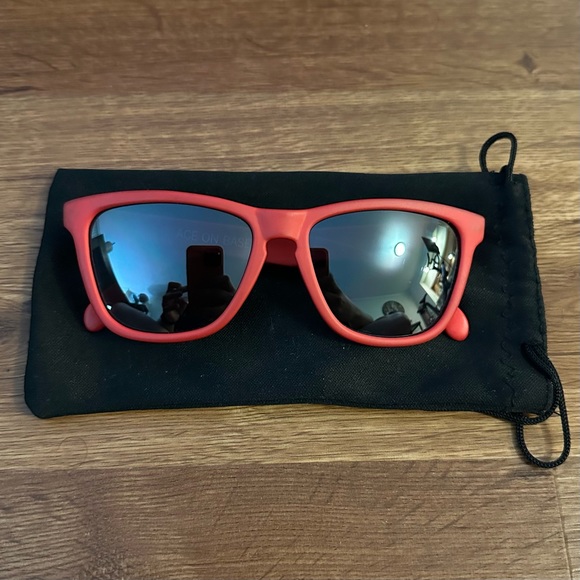 Knockaround Classic Red Unisex Sunglasses - Picture 2 of 3